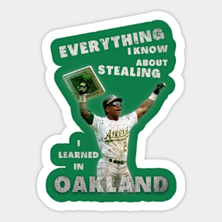Oakland Man of Steal - Rickey Henderson Sticker